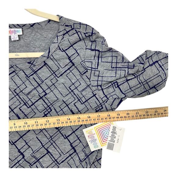 LULAROE Julia Womens Dress Grey Purple Pencil‎ SIZE L - Picture 5 of 6